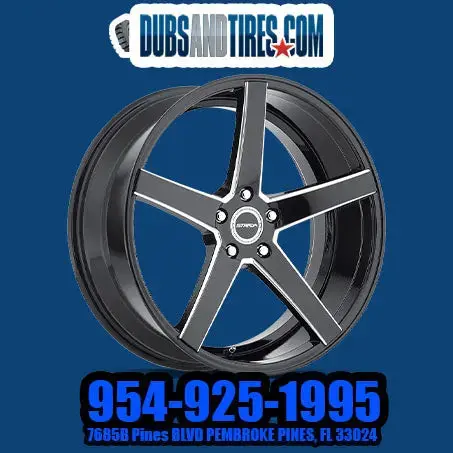 18 Inch 18X8 Strada Rims Perfetto Black Wheels Bp: 5X114.3 2017 Hyundai Veloster Rims Only Finacing Avil 1