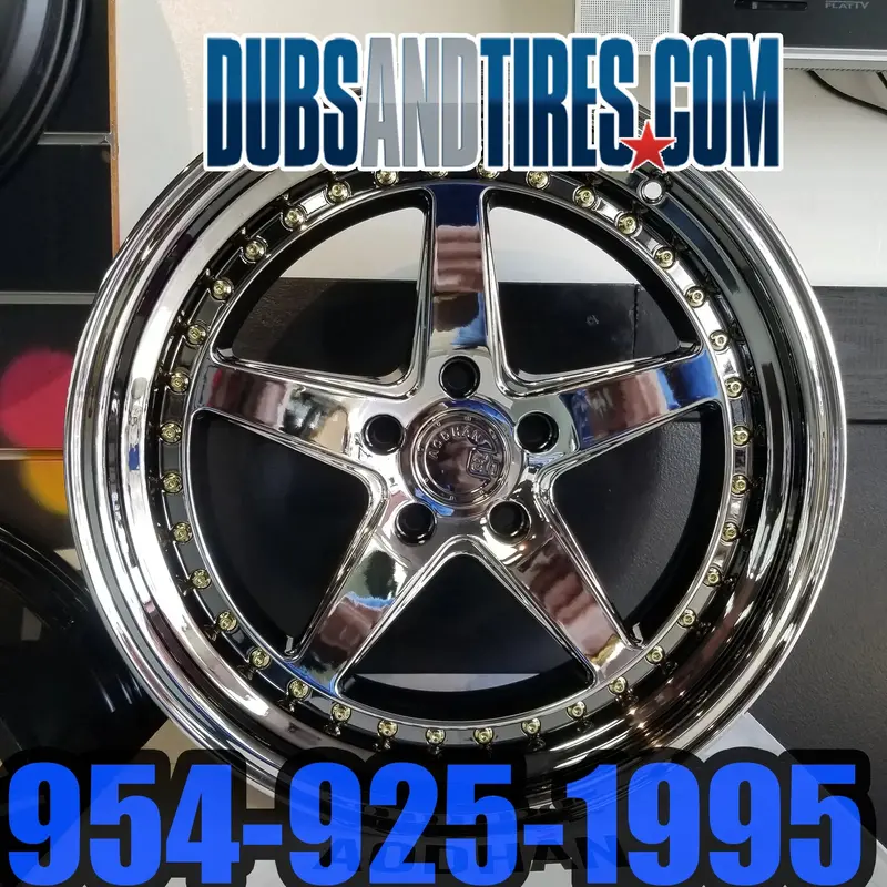18 Inch 18X9.5 Aodhan Rims Ds-05 Wheels Tires Bp: 5X114.3 Et:30 Chrome Kia Soul And More Set Of 4 Rims Only 1