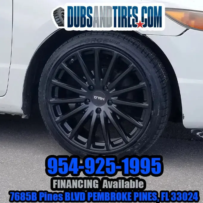 18" Inch Rims Helo He894 Black Wheels Bp: 5X114.3 Tires: 215/40Zr18 2008 Honda Civic Finacing Avil 1