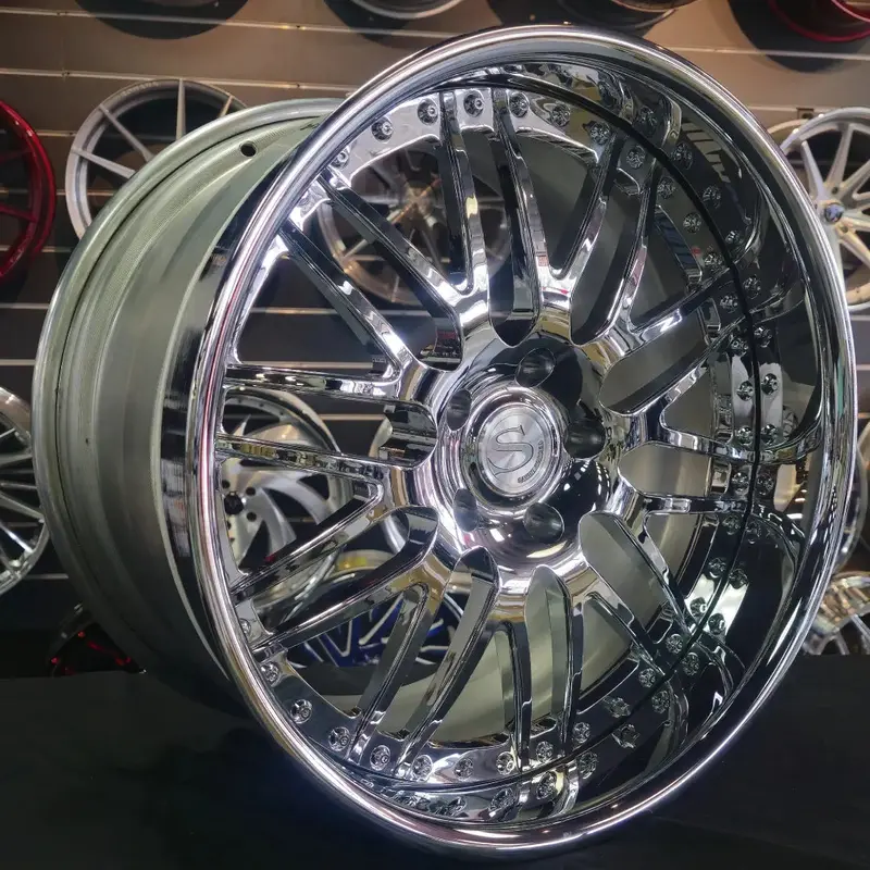 19/20 Inch Savini Sv25 Chrome Lip Wheels 19X10 20X12 Rims 5X120 Corvette Z06 1