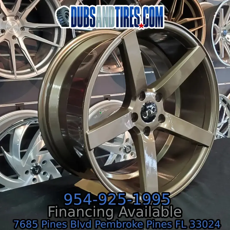 19" Inch Jnc 026 Bronze Wheels 19X8.5, 19X9.5 Staggered Rims Bp: 5X114.3 Acura Tsx 1