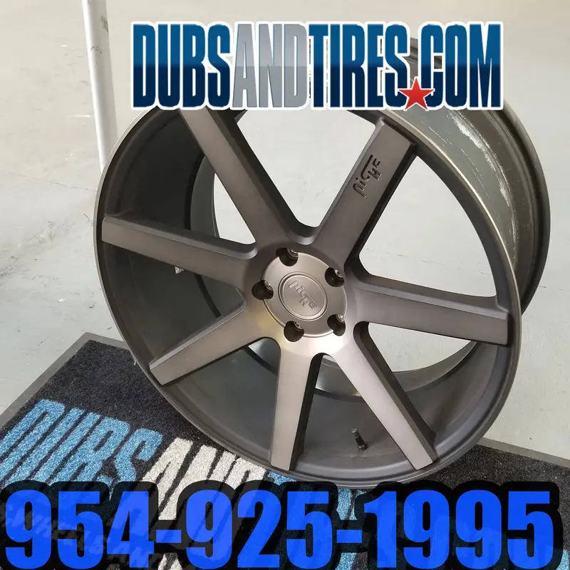20 Inch 20X10 Niche Verona Rims Dr19 Wheels Set Of 4 Bp:5X115 Et:40 Black Ddt 1