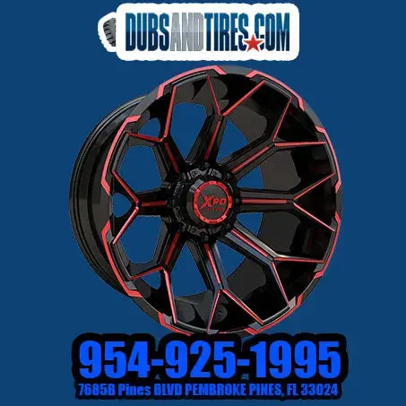 20 Inch 20X10 Xpd Rims 704 Red Milled Wheels Bp: 6X135 Tires: 33X12.50R20 2007 Ford F-150 Financing Avil✔️ 1