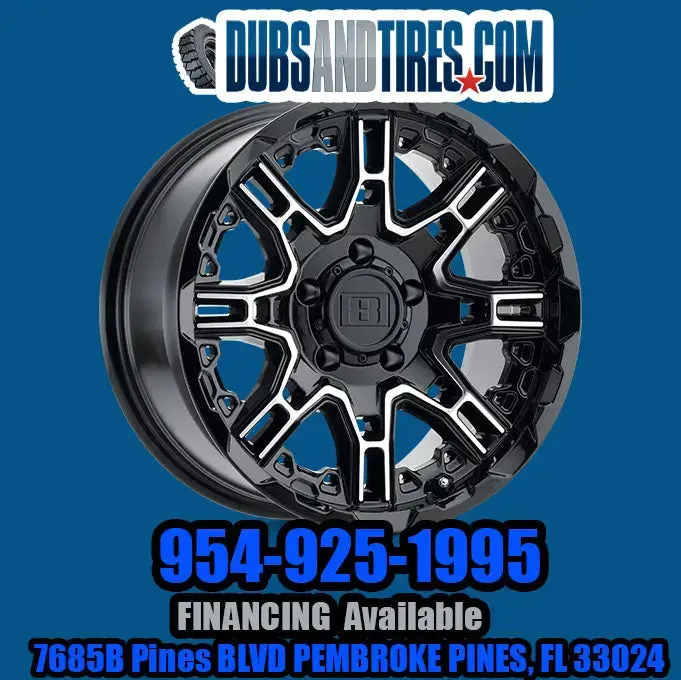 20" Inch Black Rims For Sale Level 8 Wheels Fits Gmc Chevy Ford Jeep Finacing Avil 1