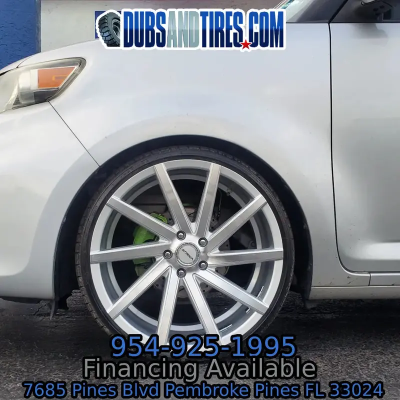 20" Inch Strada Sega Silver Wheels 20X8.5 Rims 225/30Zr20 Atlas Tires Scion Xb 1