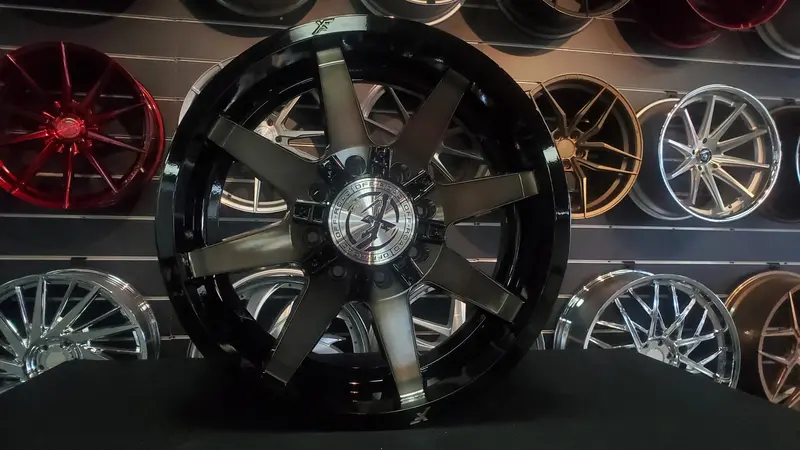 20" Inch Xf 236 Rims Wheels Black & Brushed Offroad For Chevy Express Van Tires 265/50R20 Sumitomo Finacing Avil 1