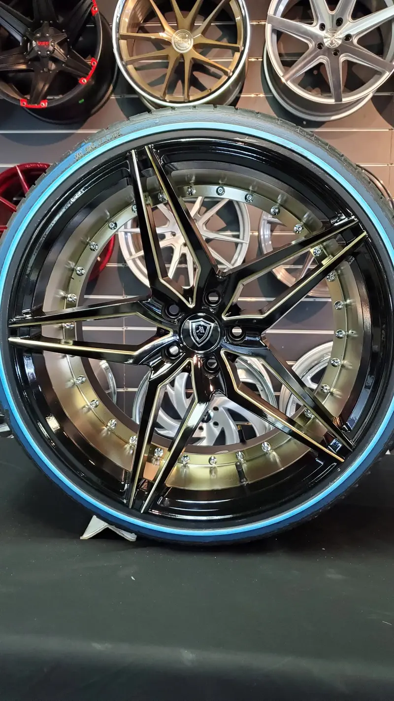 20" Marquee M3259 Wheels Black Titian Rims Staggered 20X8.5(Front) 20X10.5(Rear) 350Z Custom Wheels 1