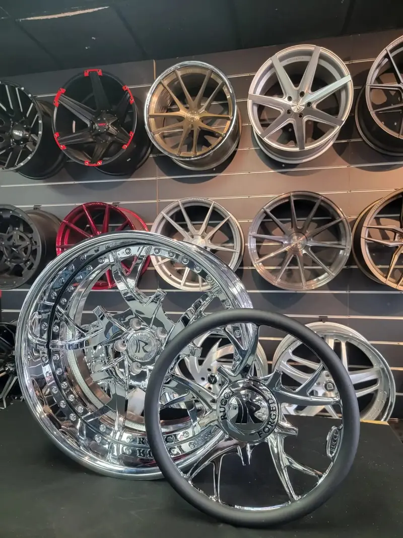 20" Rucci Wheels With Steering Wheel All Chrome Rims Staggered 20X8.5(Front) 20X10(Rear) 1967 Ford Mustang Bp:5X114.3 1