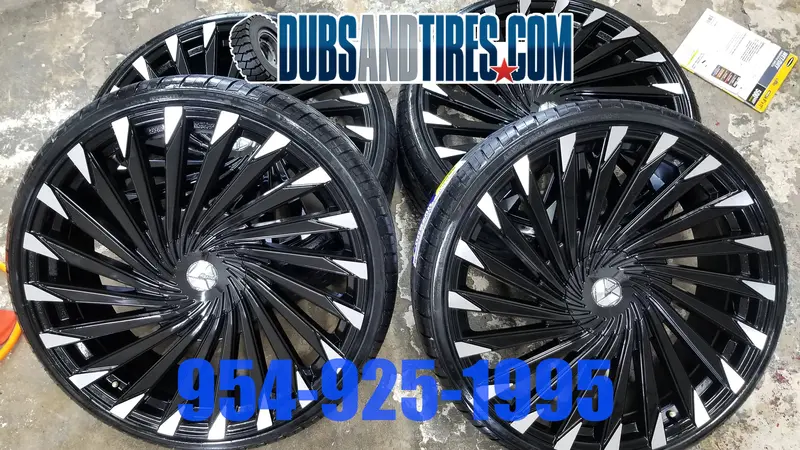 20X8.5 Azara 501 Rims And Tires Package New Wheels Cadillac Deville Finacing Avil 1