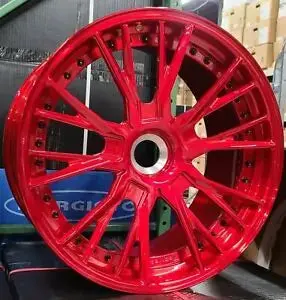 21/22" Forgiato Red Center Lock Forged Staggered Rims 21X9 (Front) 22X11(Rear) Porsche 911 Turbo 2