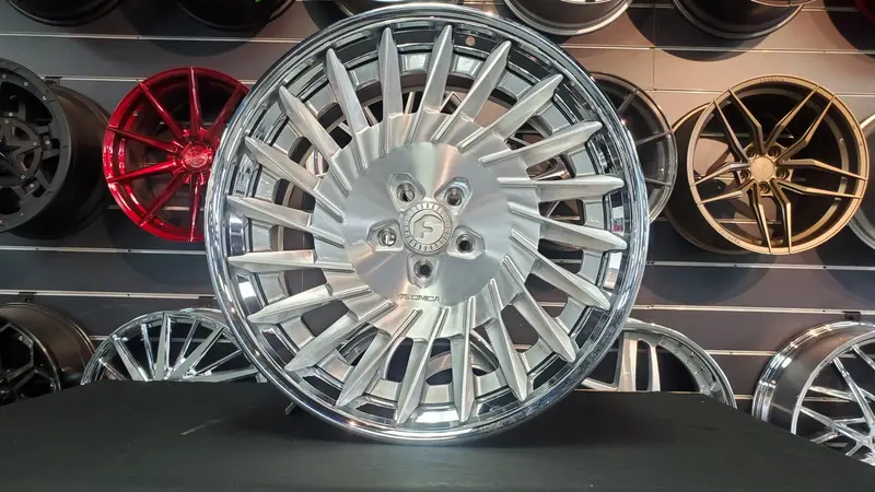 21" Inch Forgiato Tech 3.4 Rims Staggered Wheels Brushed Face Chrome Lip Old School Cars Tires For Lexus Lc500 245/35Zr21 285/30Zr21finacing Avil 1