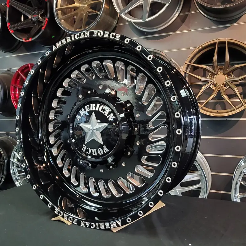 22" American Force Vader Black Milled Wheel Rims 22X10  Wheels Bp:6X139.7 Custom Built Wheels Ram 1500 1