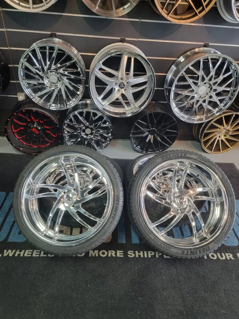 22" Billet Specialties Blvd 85 Polished Wheels Staggered Rims  22X9(Front) 22X10.5(Rear) Chevy Chevelle 1