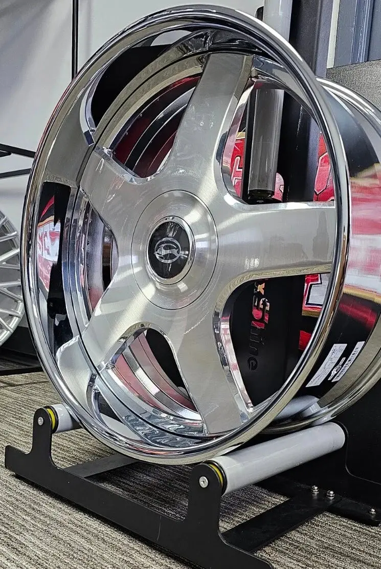 22" Brushed & Polished Lip Wheels Staggered 5X127 2Pc Wheels Rims And Tres Package 95 96 22 26 Chevy 1
