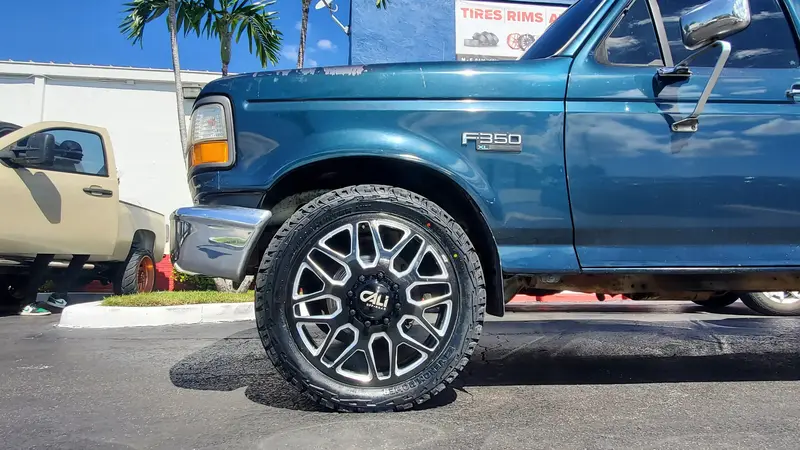22" Cali Offroad Invader Black Milled Rims 22X8.25 Wheels Ford F350 Dually 8X165 1