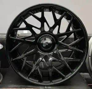 22" Forgiato Blocco Gloss Black Wheels Staggered Rims 22X11(Front) 22X12(Rear) Dodge Charger Challenger (Wide Body Only) Srt Scat Pack 1
