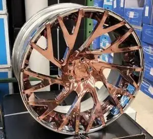22" Forgiato Concentrati Rose Gold Wheels Rims Staggered 22X9 & 22X11 Audi A7 A8 Mercedes S550 S63 S580 Bmw 850 750 1