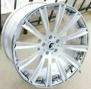 22" Forgiato Lavarto Chrome Rims Staggered 22X9 (Front) & 22X10.5 (Rear) Bmw, Tesla, Camaro Ss, Ls460, Impala 1
