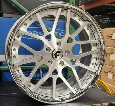 22" Forgiato Maglia Brushed Face With Red Inner Barrell & Red Cap & Engraving W/ Tires 265/35-22 & 295/30-22 1