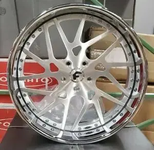 22" Forgiato Maglia Chrome Rims Staggered 22X9(Front) 22X10(Rear) Wheels Caprice Impala Donk Cadillac Buick C10 Pontiac 1