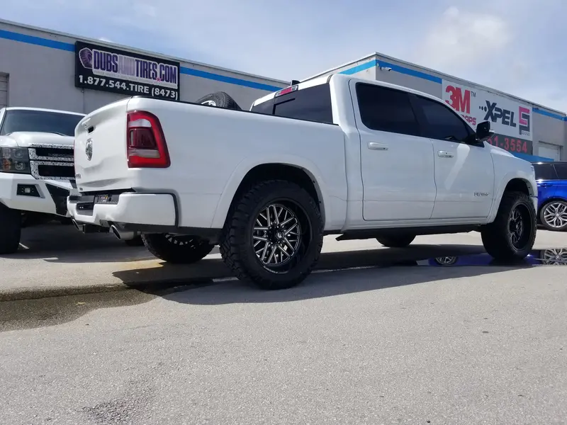 22" Forgiato Terra Flow 004 Black Machine Wheels 35X12.50-22 Nitto Ridge Grapplers Rim & Tire Package 2