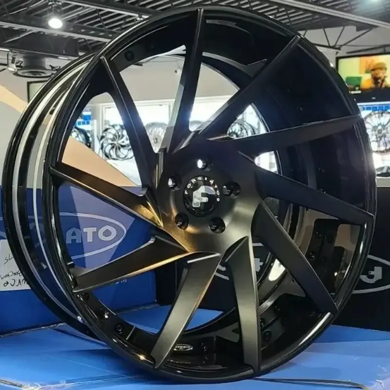 22" Forgiato Troppo Concave Black Wheels Maserati Gran Tursimo Staggered Rims 22X9, 22X11  Financing Available 1