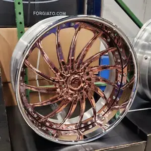 22" Forgiato Wade Rose Gold Staggered Rims 22X9 (Front) 22X10(Rear) Cutlass Chevelle Buick Monte Carlo G Body Box Chevy 1