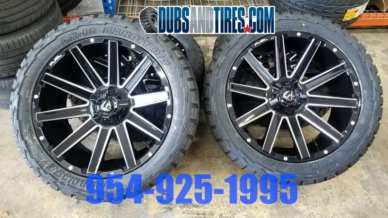 22 Inch 22X10 Fuel D615 Rim And Tire Package Bp:6X139.7 33X12.50R22 2019 Chevy Silverado Finacing Avil 1