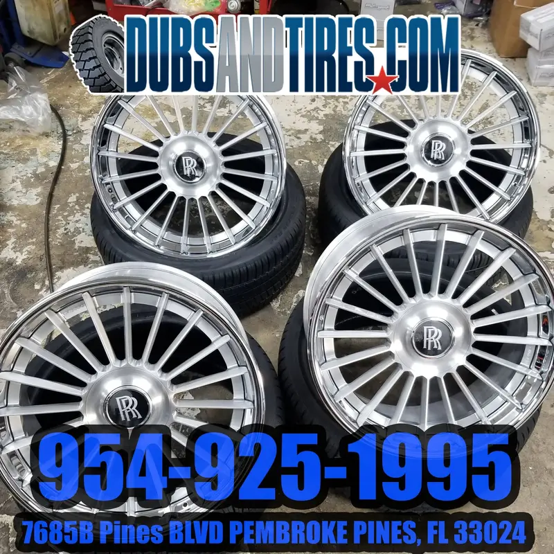 22 Inch 22X9 Rims Forgiato Tech Chrome Wheels Bp: 5X120 Tires 295/30R22 Rolls Royce Finacing Avil 1