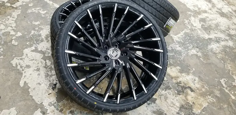 22 Inch 22X9 Rims Lexani Wraith Black Wheels Bp: 5X120 Tires: 295/25Zr22 Bmw Series 7 Finacing Avil 2