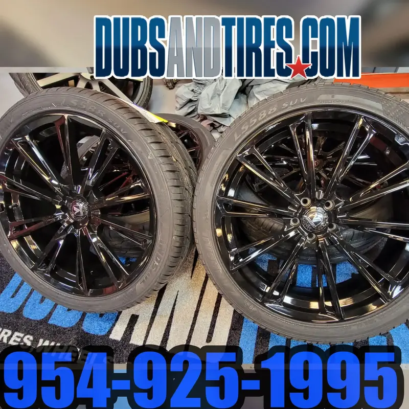 22 Inch 22X9 Wheels Abl-30 Corona Gloss Black Rims Bp:5X114.3 Et:32 Tire: 285/35R22 2022 Kia Telluride 1