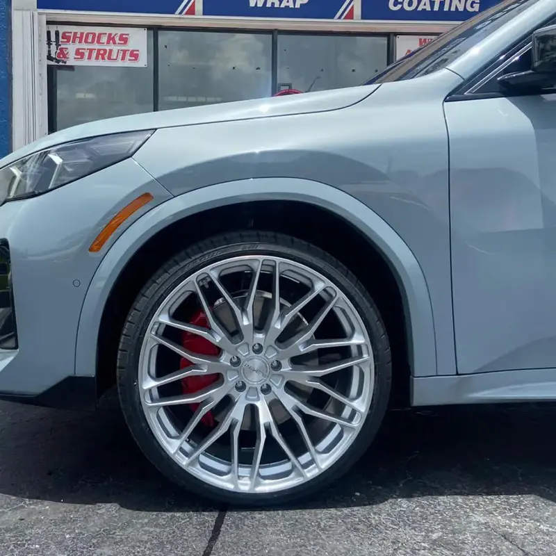 22 Inch Element El32 Brushed Silver Wheels 22X9 22X10.5 Rims 5X120 Bmw X2 M35i 1