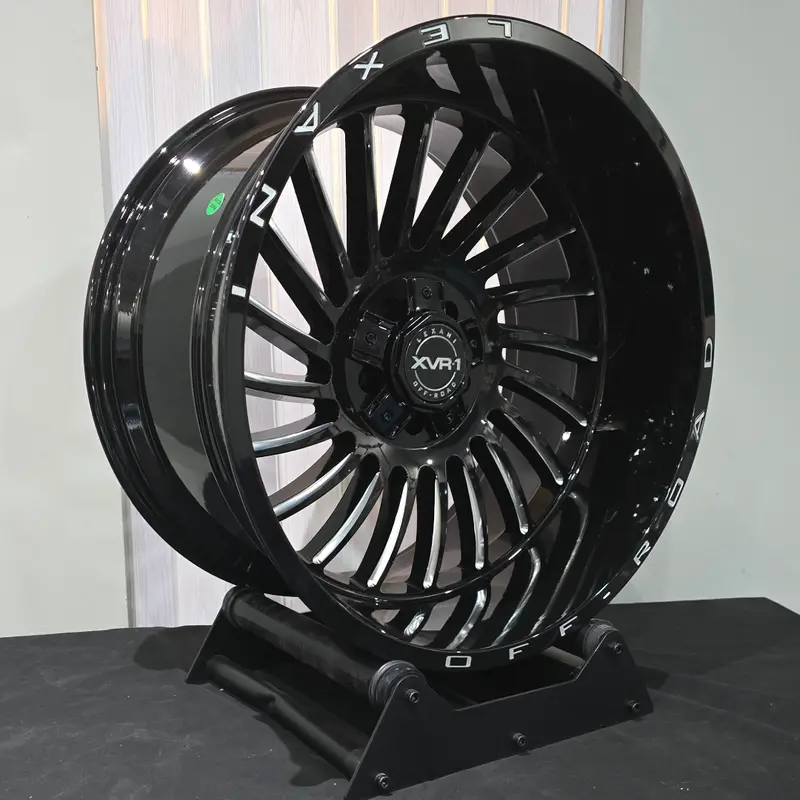 22" Lexani Uno Gloss Black Milled Wheels Rims 22X12  Bp:5X127/139.7 Jeep Dodge Ram 1