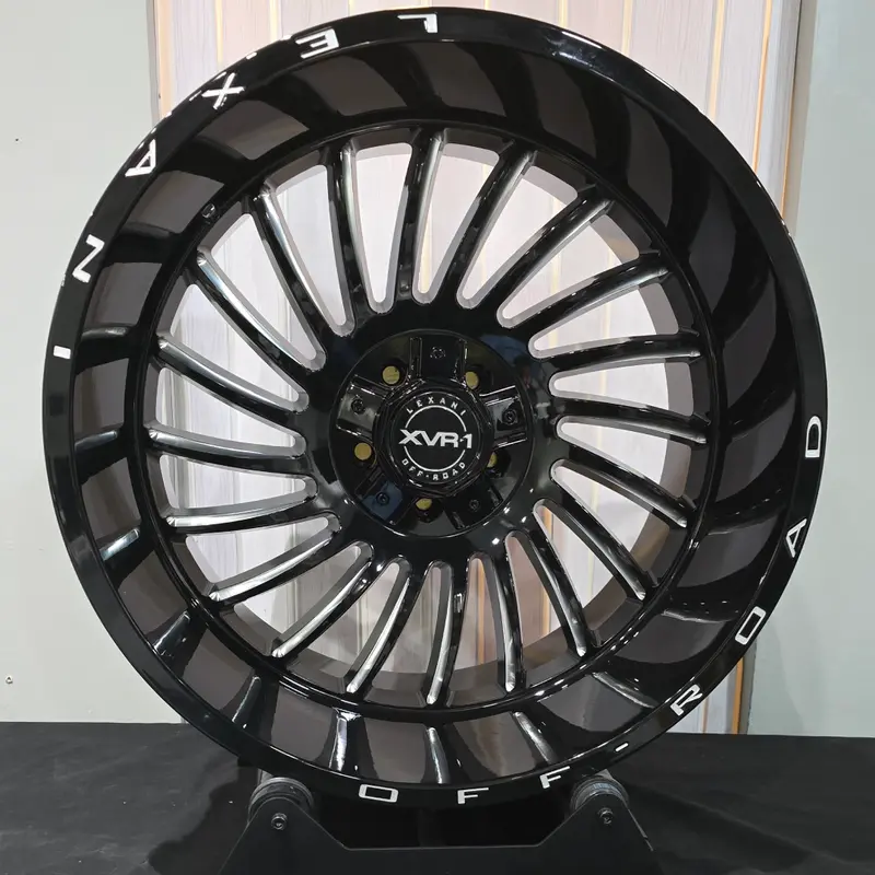 22" Lexani Uno Gloss Black Milled Wheels Rims 22X12 Bp:5X127/139.7 Jeep Dodge Ram 2