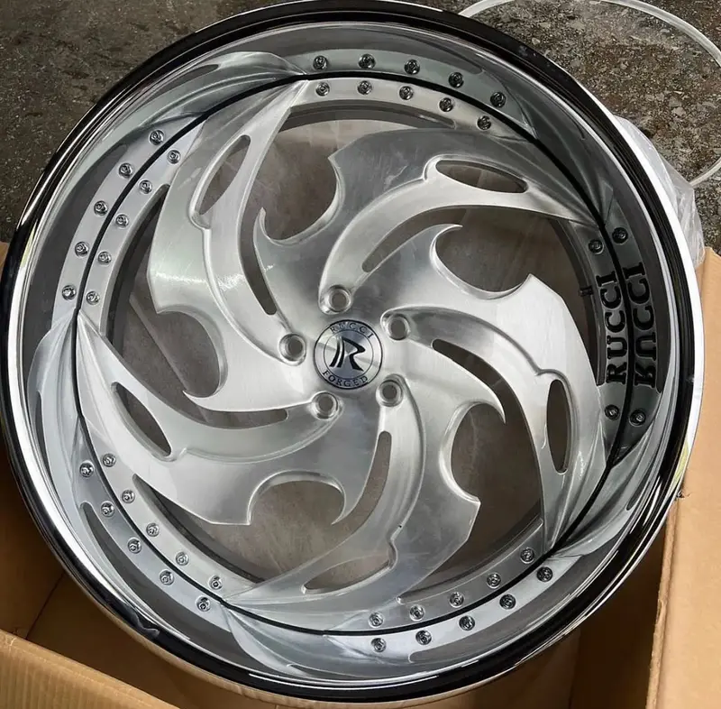 22" Rucci One Way Wheels Chrome Rims Staggered 22X9.5(Front) 22X10(Rear) Impala Custom Wheels 1