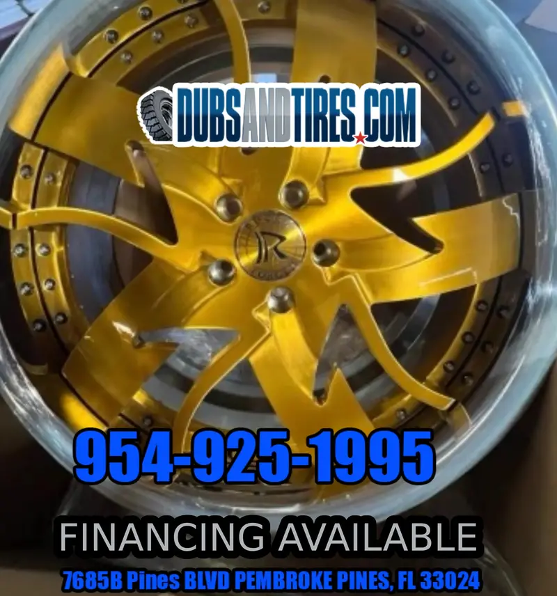 22" Rucci Primo Wheels Brushed Gold Rims Staggered 22X10 (Front) 22X11 (Rear) Maserati Customizable Wheels 2