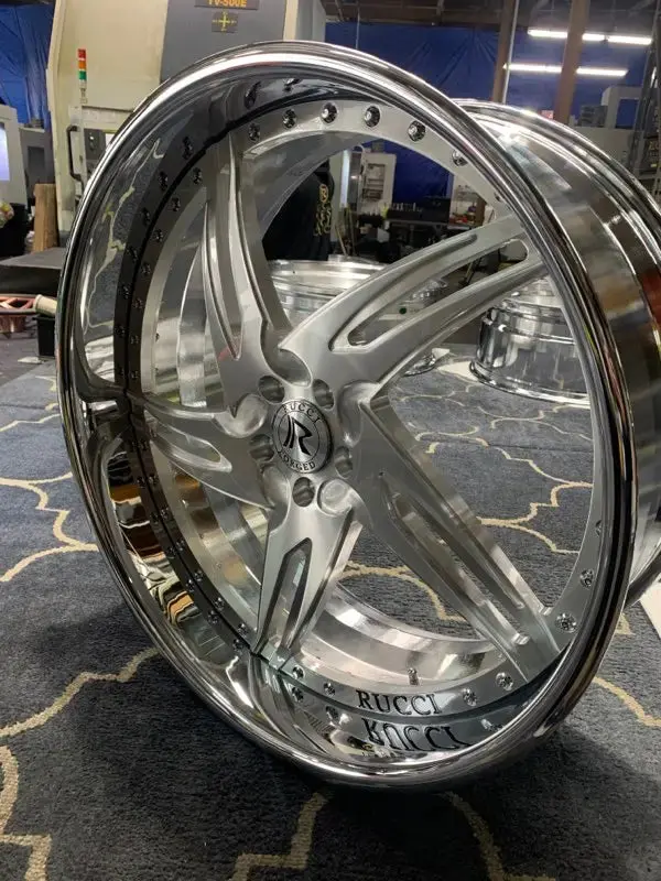 22" Rucci Silk Wheels Chrome Rims Staggered 22X10 (Front) 22X11 (Rear) Impala Customizable Wheels 1