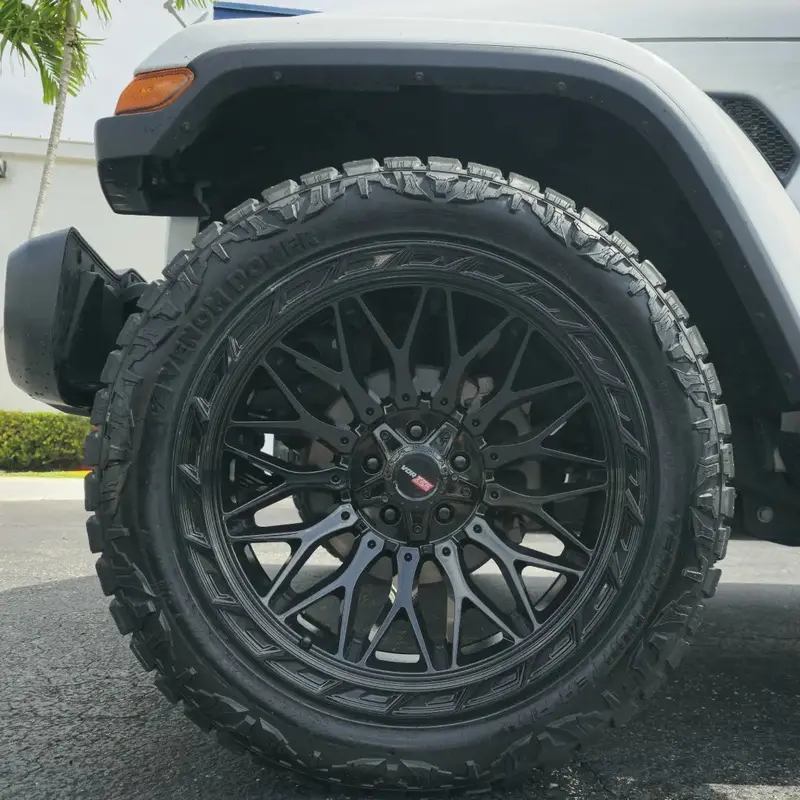 22" Vortek Vrp-503 Gloss Black Wheels Rims 22X10 Wheels Bp:5X127 Jeep Wrangler 33X12.50R22 Venom Power Tires 1