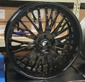 24" Forgiato Cravatta Gloss Black Rims Staggered 24X9(Front) 24X10(Rear) Wheels Mercedes S580 S550 S63 Bmw 750/850 Audi A7 A8 Bentley Gt 1