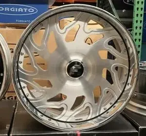 24" Forgiato Dispiaci Brushed Chrome Wheels Staggered Rims 24X9(Front) 24X10(Rear) Rolls Royce Ghost Wraith Dawn 1