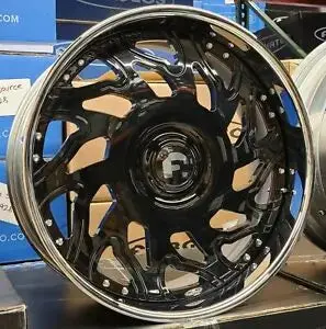 24" Forgiato Dispiaci Gloss Black Rims Staggered 24X9(Front) 24X10(Rear) Wheels Rolls Royce Ghost Wraith Dawn 5X120 1