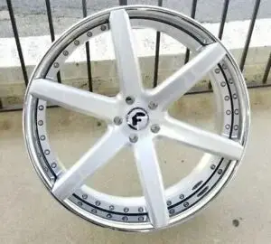 24" Forgiato F2.20 Rims 24X10 Brushed Chrome Wheels 5X120 Range Rover Hse Sport Super Charged 1