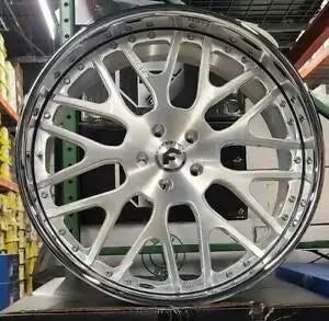 24" Forgiato Freddo Rims 24X9 Brushed Chrome Wheels 5X127 Dodge Durango Jeep Cherokee Srt Trackhawk 1