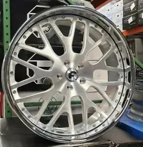 24" Forgiato Freddo Rims 24X9 Brushed Chrome Wheels 5X127 Dodge Durango Jeep Cherokee Srt Trackhawk 2