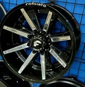 24" Forgiato Gambe Gloss Black Rims 24X12 Wheels Ram 1500 Trx Chevy 1500 Gmc Siera 6X139.7 1