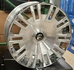 24" Forgiato Licenziato Brushed Chrome Rims Staggered 24X9(Front) 24X10(Rear) Wheels Rolls Royce Ghost Wraith Dawn 5X120 Lexus Lc500 Ls500 1
