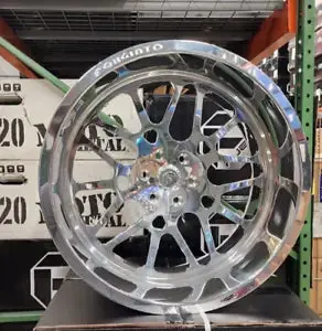 24" Forgiato Maglia Brushed Chrome Wheels Rims 24X14 Trx Silverado Ram Sierra Bronco 1