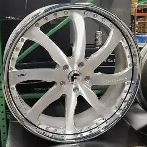 24" Forgiato Quattrosimo Rims 24X9.5 Brushed Chrome Dodge Durango Jeep Cherokee Srt Trackhawk 1