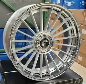 24" Forgiato Tenica 3.1 Brushed Chrome Wheels 24X10 Rims Bp 5X112 Rolls Royce Cullinan 1
