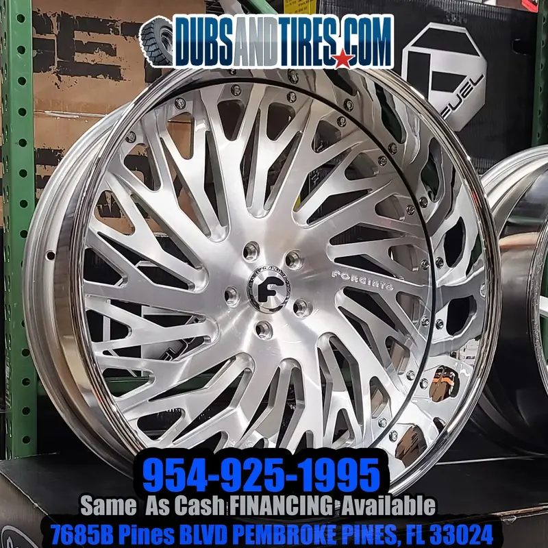 24" Inch Forgiato Biaforca Rims Staggered Wheels Brushed Face Chrome Lip Old School Cars Tires For Cadillac Xts Finacing Avil 1